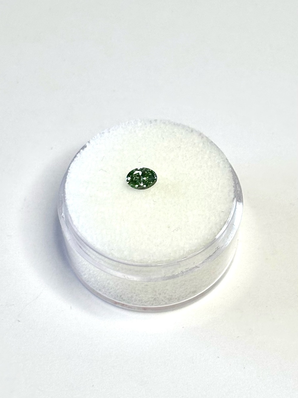 FOR LOCKET: .25 carat green lab diamond